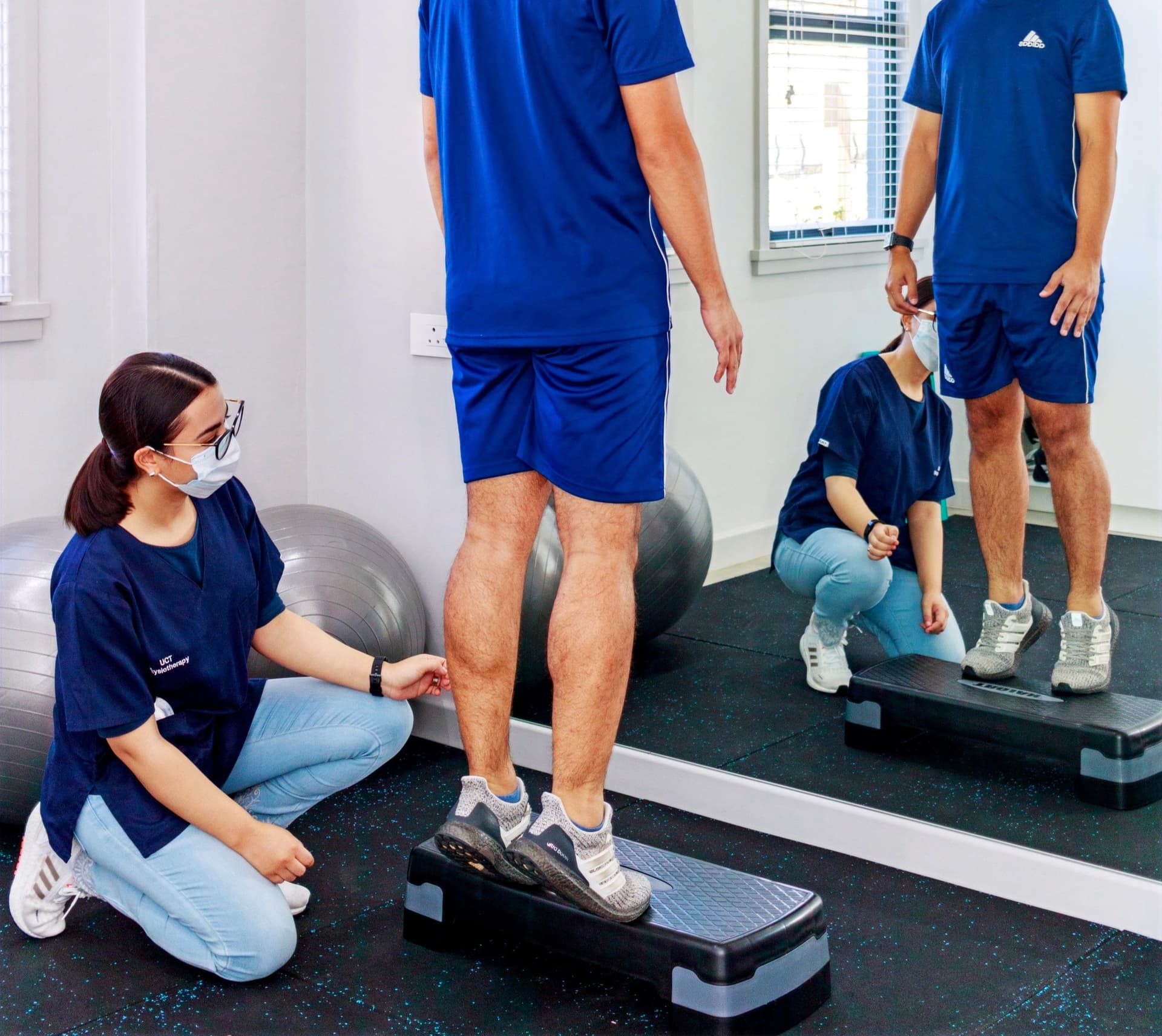 Guided exercise rehabilitation session